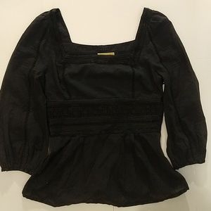Catherine Malandrino Black peasant top